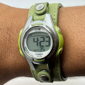 Timex Green & Silver Digital Watch